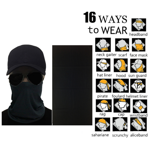 Patrol Adults Tube Scarf / Balaclava / Neck Warmer - Black