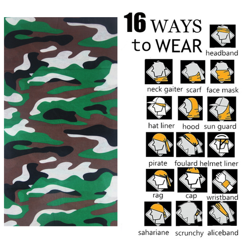 Patrol Adults Hunting Tube Scarf / Balaclava / Neck Warmer - Woodland Camo