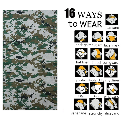 Patrol Adults Hunting Tube Scarf / Balaclava / Neck Warmer - Grey Digital Camo