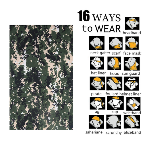 Patrol Adults Hunting Tube Scarf / Balaclava / Neck Warmer - Digital Jungle Camo