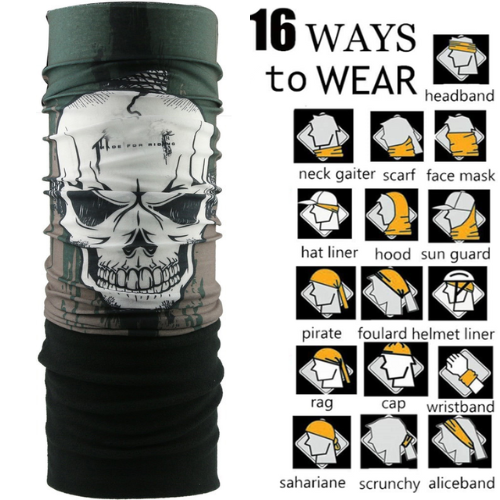 Patrol Adults Polar Fleece Tube Scarf / Balaclava / Neck Warmer - Skull