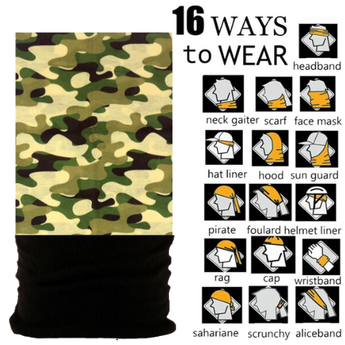 Patrol Adults Polar Fleece Tube Scarf / Balaclava / Neck Warmer - Classic Woodlands Camo