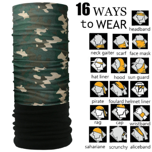 Patrol Adults Polar Fleece Tube Scarf / Balaclava / Neck Warmer - Classic Green Camo