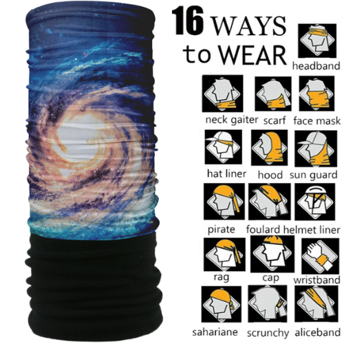Patrol Adults Polar Fleece Tube Scarf / Balaclava / Neck Warmer - Sun Swirl