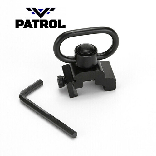 Patrol 1.25" Swivel Quick Detach Sling Swivel With Picatinny Rail Mount