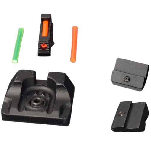 Patrol Glock Target Blade Sight Set with Red Fiber Front Sight