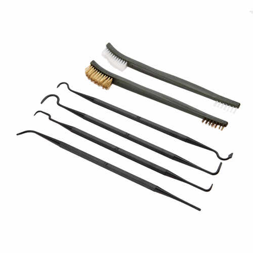 Patrol 6 PCS Gun Cleaning Set with 4 Cleaning Picks + 2 Brushes