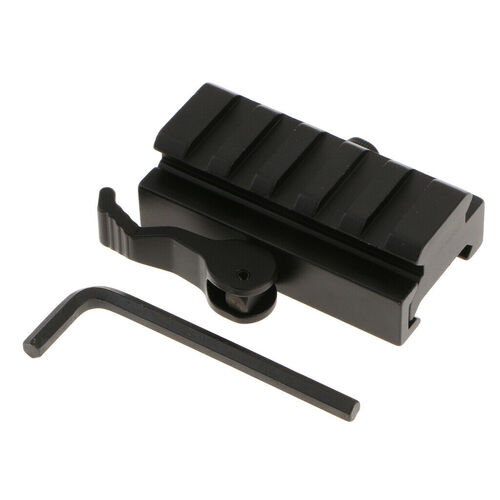 Patrol 5-Slot Quick Release Detach 1/2" Mini Riser Scope Sight Mount For Picatinny Rail