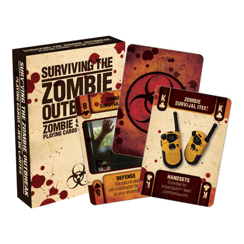 Surviving the Zombie Outbreak: Zombie Survival Playing Cards PC-52257