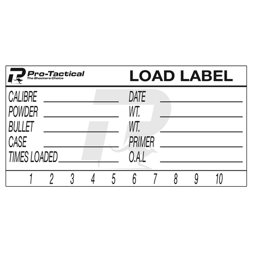 Pro-Tactical Ammo Box Load Label Sticker (5 Pack) PM-LLS