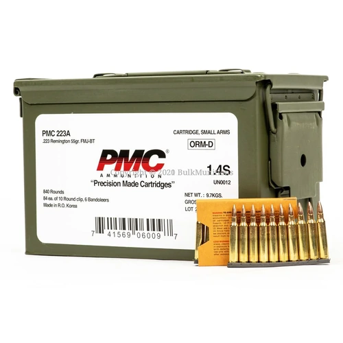 PMC 223 Remington 55gr FMJ-BT Bronze Line Ammo Can - 840 Rounds - 223A