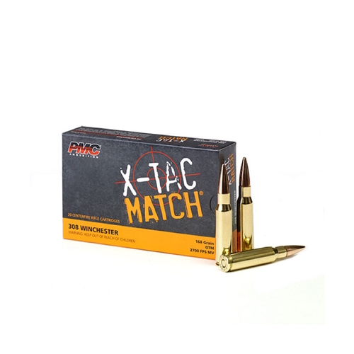 PMC 308 Winchester 168 Grain OTM X-TAC Match 20 Round Pack - 308XM