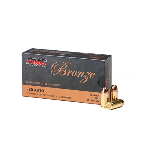 PMC 380 Auto 90 Grain FMJ Ammunition - 50 Pack - PMC380A