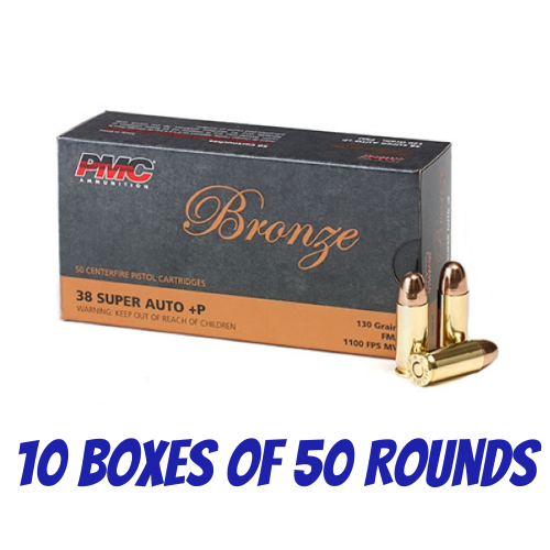 PMC 38 Super+P 130GR FMJ 500 Round Pack - 38SA