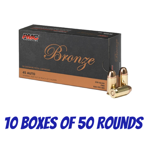 PMC 45 Auto 230 Grain FMJ 500 Round Pack - 45A