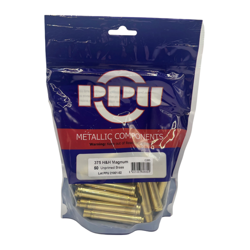 PPU Unprimed Brass Cases - 375 H&H - 50 Pack