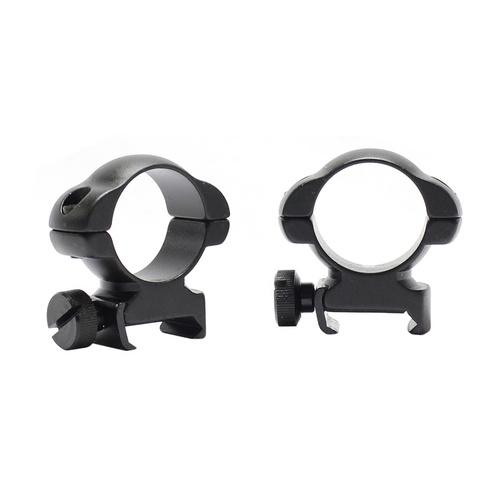 Pecar Optics 1" Rings Medium Weaver Style Steel with Locking Nut - PR-1M-WSN