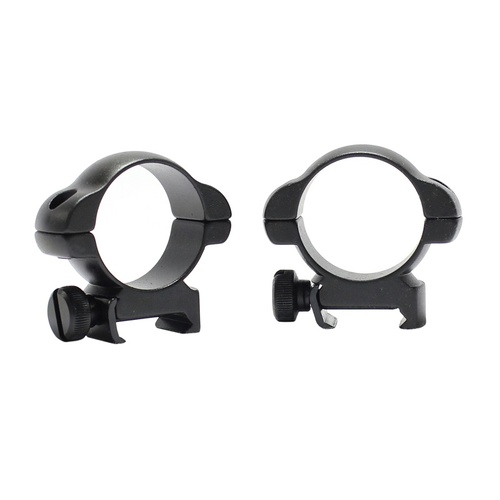 Pecar Optics 30mm Rings Medium Weaver Style Steel with Locking Nut - PR-30M-WSN