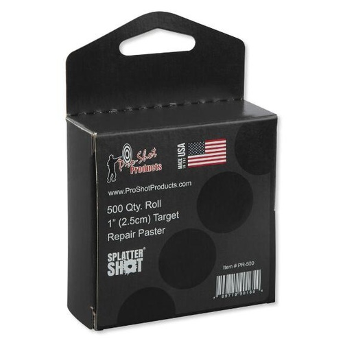 ProShot Splatter Shot 1" Repair Pasters - 500 Black Pasters PR-500