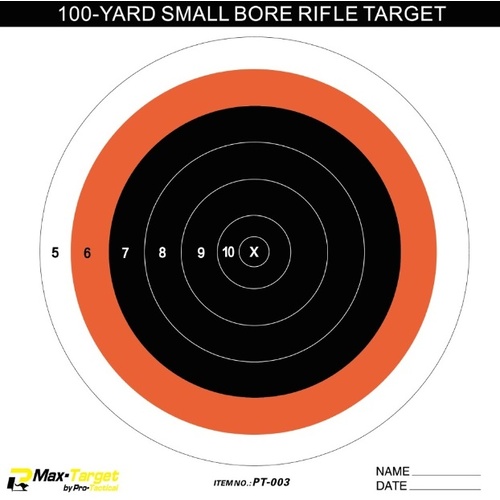 Max-Target Small Bore Paper Target 20 Pack - PT-003