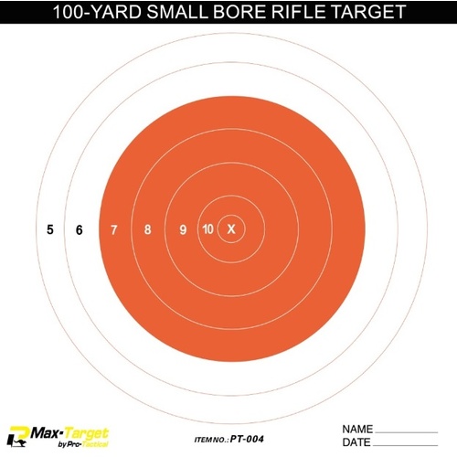 Max-Target Small Bore Paper Target 20 Pack - Orange - PT-004