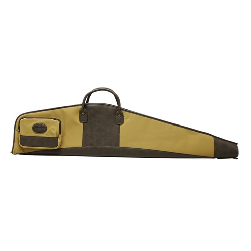 Max-Guard Executive Gun Bag Canvas & PU Leather Tan/Brown 48" - PT-HS358CAPU