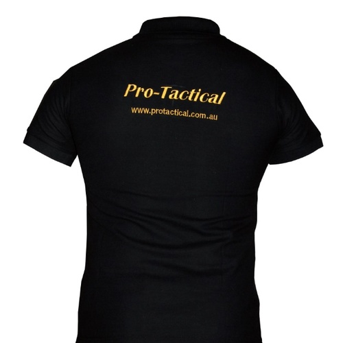 Pro-Tactical Black Polo Shirt - Medium - PT-POLO-M