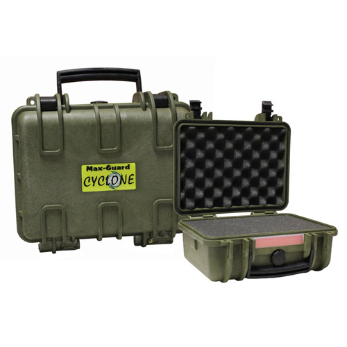 Max-Guard Cyclone Series Pistol Hard Case - Green - 30.5cm x 25cm x 14.5cm - PTHPC001-G