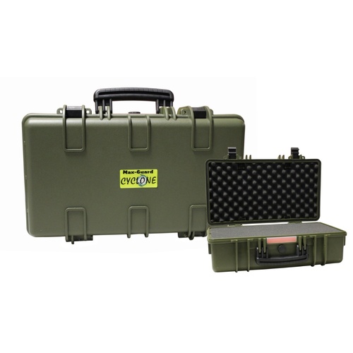 Max-Guard Cyclone Series Deluxe Utility Hard Case - Green - 55cm x 32.5cm x 20cm - PTHPC007-G