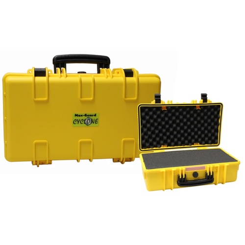 Max-Guard Cyclone Series Deluxe Utility Hard Case - Yellow - 55cm x 32.5cm x 20cm - PTHPC007-Y