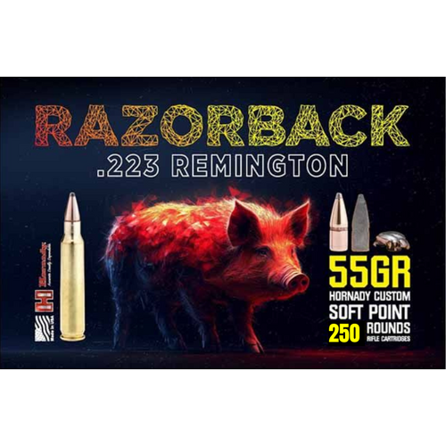 Red Earth 223 Rem 55gr Hornady Soft Point Ammunition - 250 Pack - REA223HSP-250PK