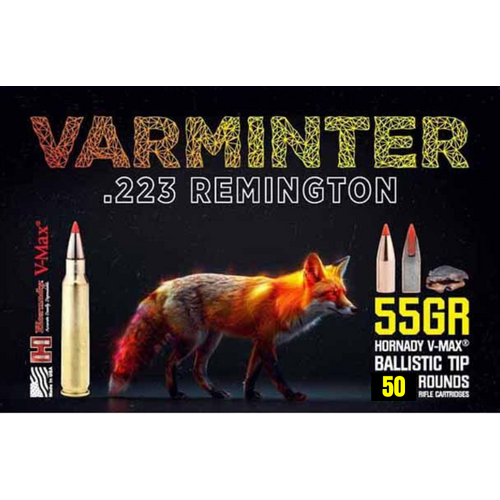 Red Earth 223 Rem 55gr Hornady V-Max Ammunition - 50 Pack - REA223HVMAX-50PK