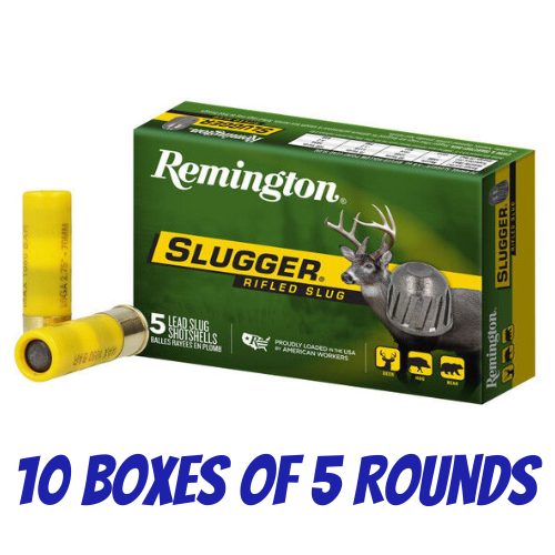 Remington Slugger 20g Rifled Slug - 50 Pack - 10 Boxes of 5 Rounds - SP20RS