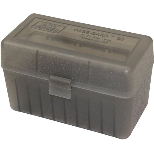 MTM Rifle Ammo Box - 50 Round Flip-Top 270 Win 30-06 25-06 - Smoke RL-50-41