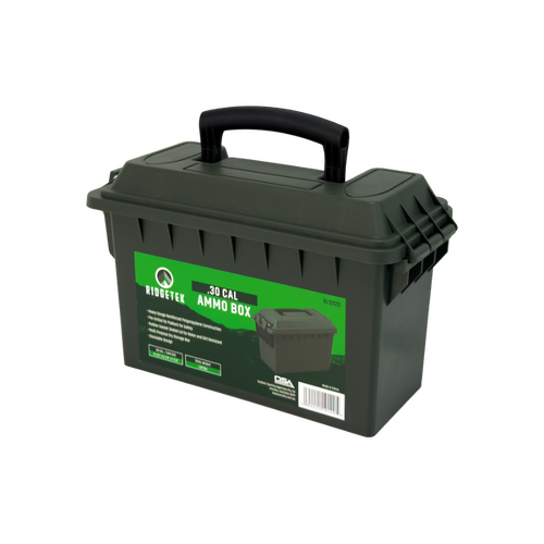 Ridgetek .30Cal Ammo Box with Padlock - OD Green - RL10120