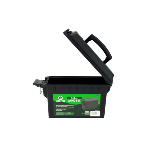 Ridgetek .30Cal Ammo Box with Padlock - Black - RL10123