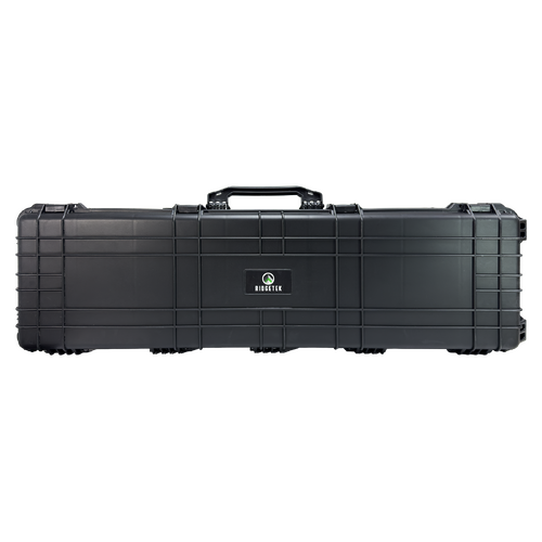 Ridgetek Rolling Double Rifle Case with 2 Padlocks - Black - RL10191