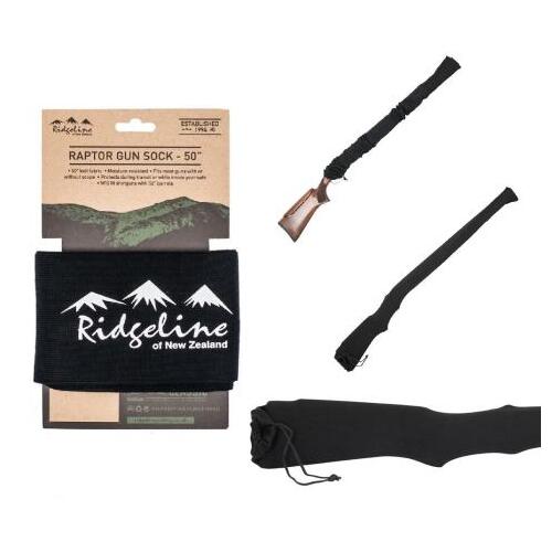 Ridgeline Raptor 50" Gun Sock Black - RLAGSRT50B