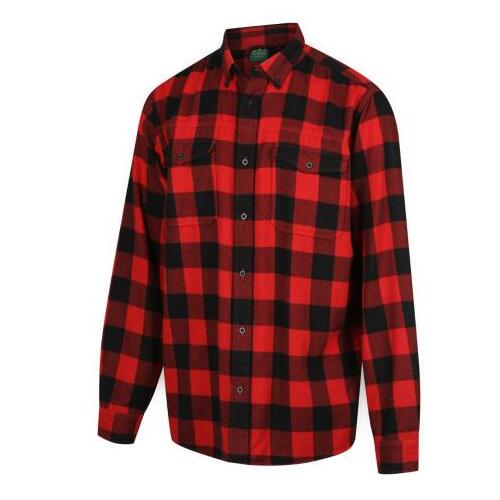 Ridgeline Mens Organic Check Shirt Red XL  - RLCCSOGR4
