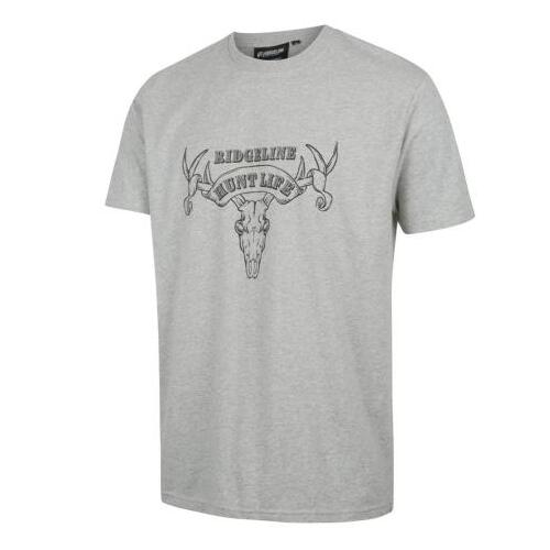 Ridgeline Mens Hunt Life Tee S Grey - RLCTSHLGM1