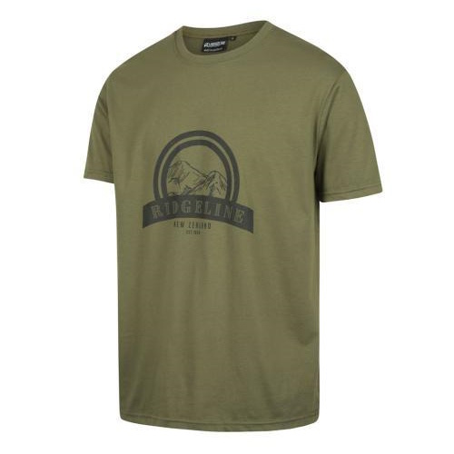 Ridgeline Mens Mountains Tee Khaki 4XL  - RLCTSMTK7