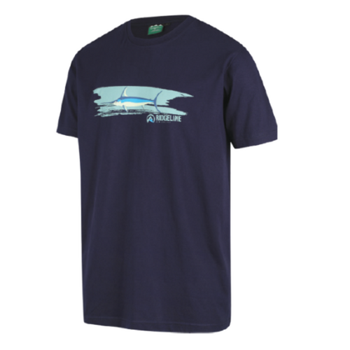 Ridgeline Mens Waterline Marlin Tee Navy 2XL - RLCTSWMN5
