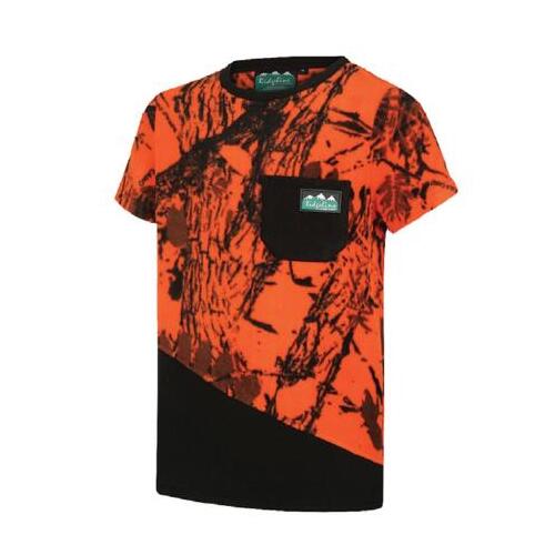 Ridgeline Kids Spliced Tee Blaze Camo/Black (2 Year Old)  - RLKTSSZXB02