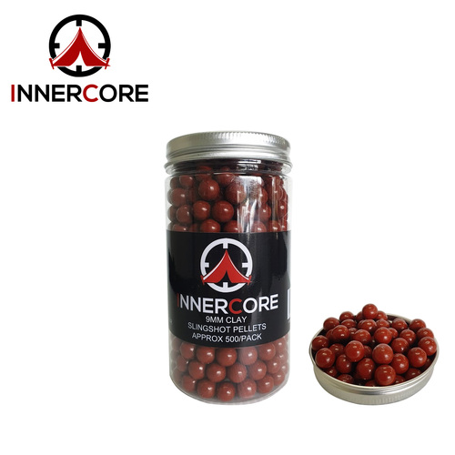 Innercore 9mm Clay Slingshot Pellets 500 Pack - Red S-C9500-R