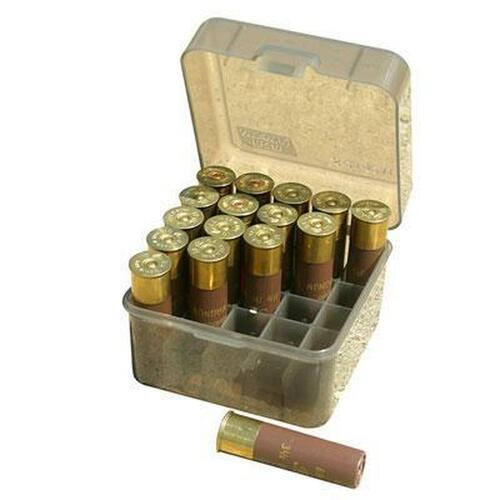 MTM Shotshell Boxes - Dual Gauge Shotshell Case 3.5" - Clear Smoke - S25-12M-41