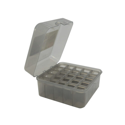 MTM Shotshell Boxes - Dual Gauge 12/16/20 Gauge Shotshell Case in Clear Smoke S25D-41