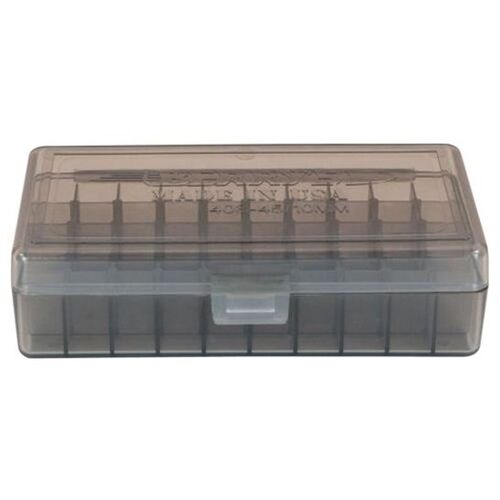 Berry's Bullets 408.40/.45/10mm 50 Round Snap-Hinge Ammo Box Smoke - SB-770910