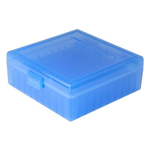 Berry's Pistol Ammo Box 100rd Flip-Top 38 Special 357 Mag - Blue - SBE003