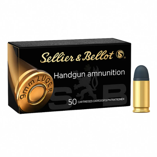 Sellier & Bellot 9mm Luger 124 Grain LRN 50 Round Pack V310432