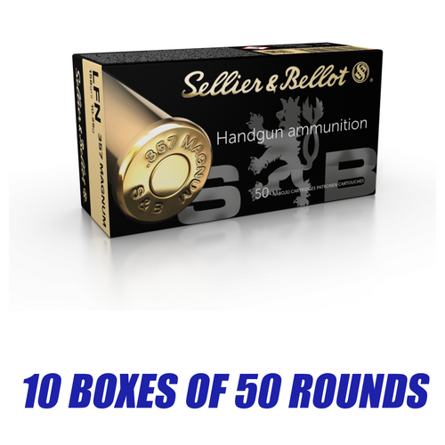Sellier & Bellot 357 Magnum 158gr LFN 500 Round Pack - SBV311882-500